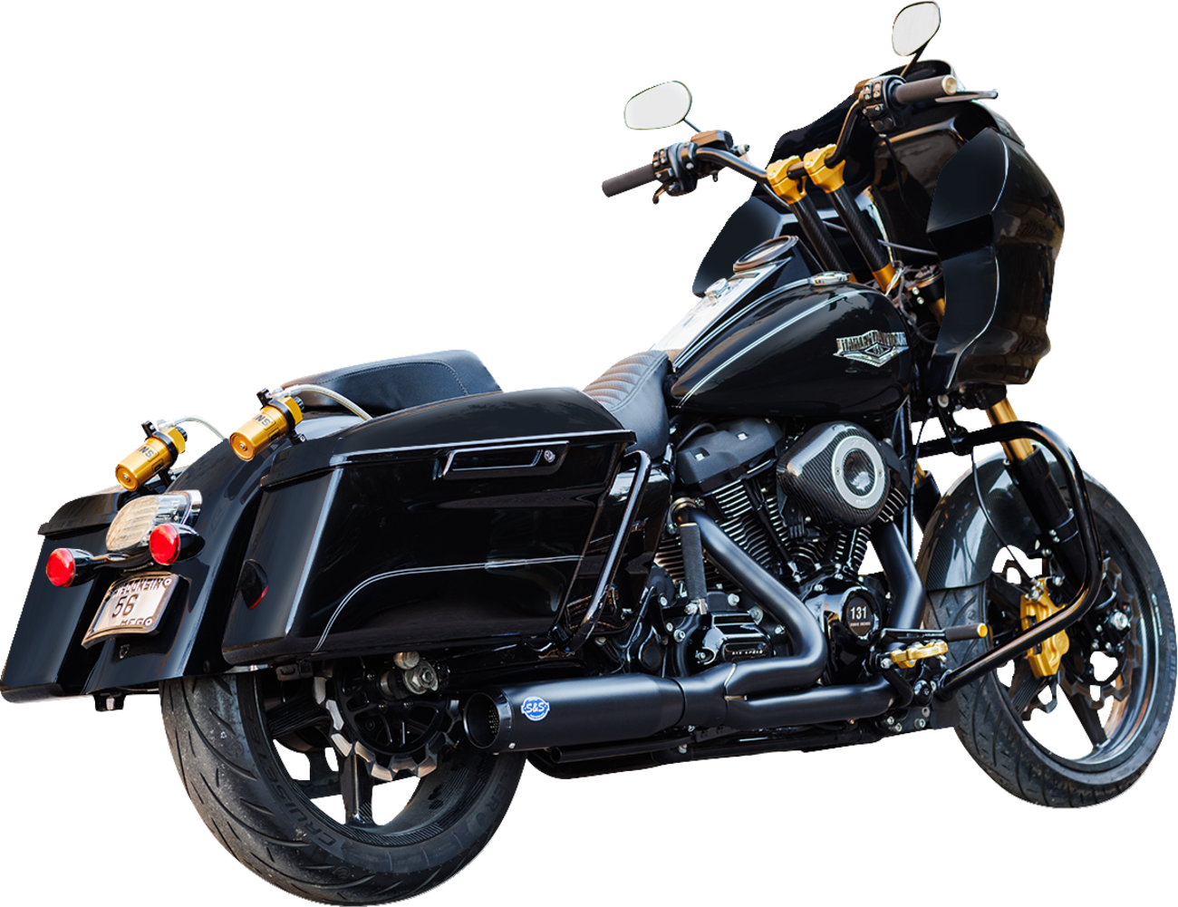 S&S Cycle 50-State Qualifier 2 Into 1 Stainless Exhaust For Harley Touring 2017-2025