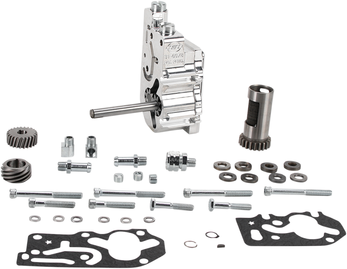 S&S CYCLE High Volume/High Pressure (HVHP) Polished Billet Oil Pump