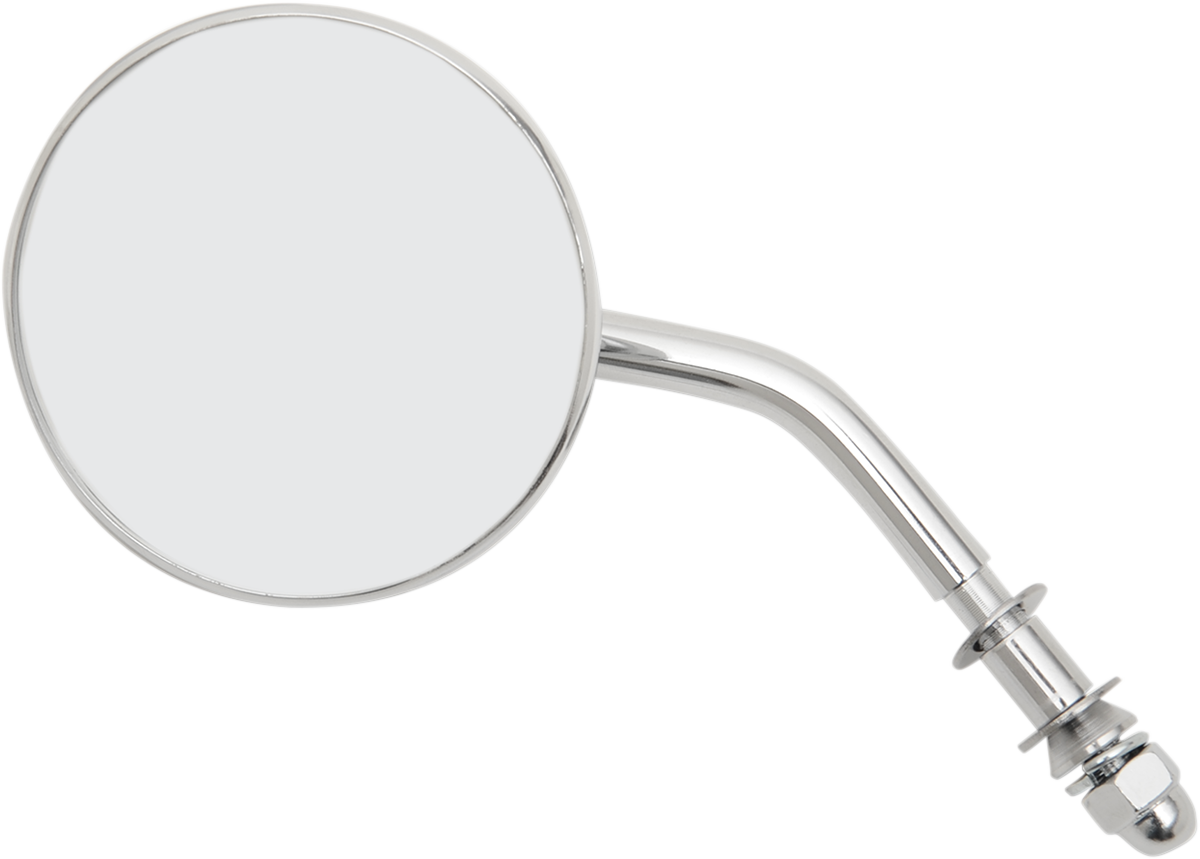 Emgo Mirror - Side View - Round - Chrome - 3" Stem - Left/Right - Each
