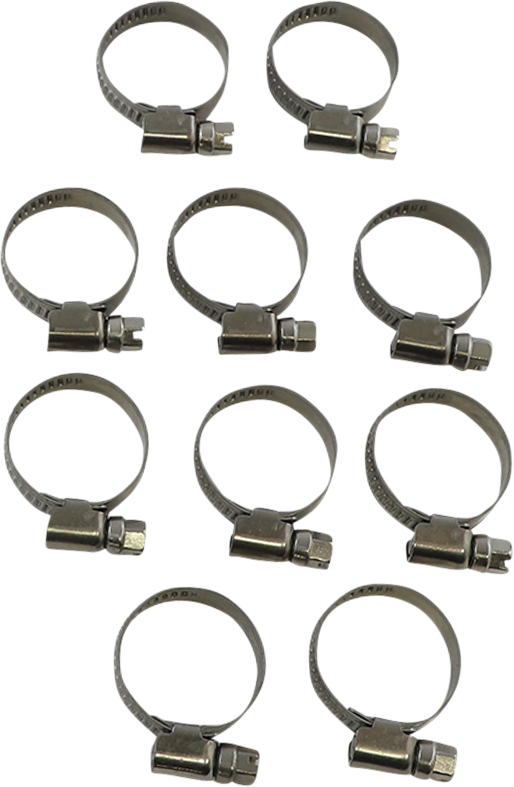 Parts unlimited Embossed Stainless Steel Hose Clamps
