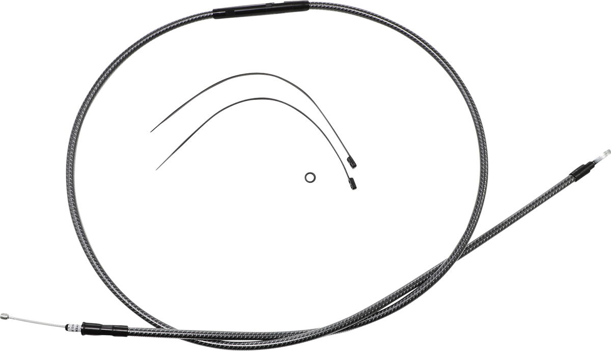 Magnum shielding High-Efficiency Polished KARBONFIBR Clutch Cable - 74-11/16" Harley Davidson