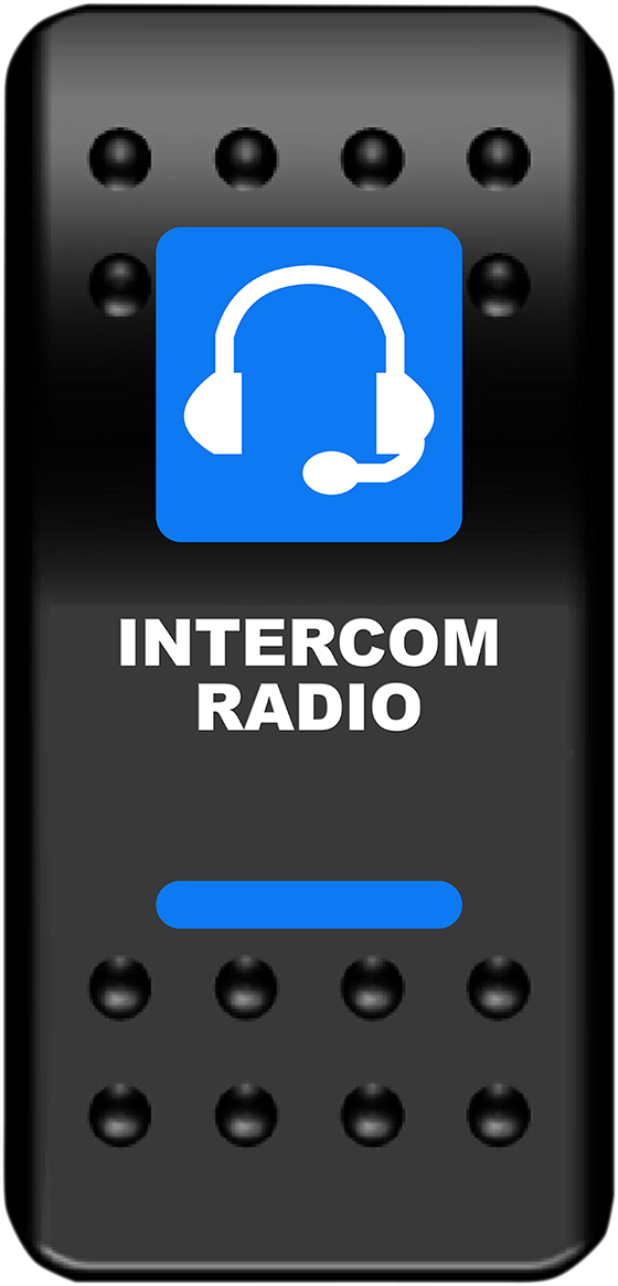Moose offroad Rocker Switch - Intercom - Blue