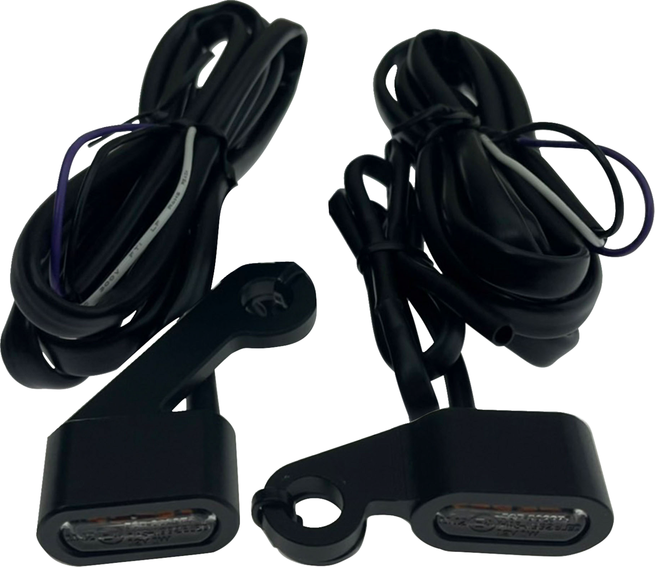Drag specialties Marker Lights - Matte Black - Amber Lens - '04-'13 XL Harley Davidson