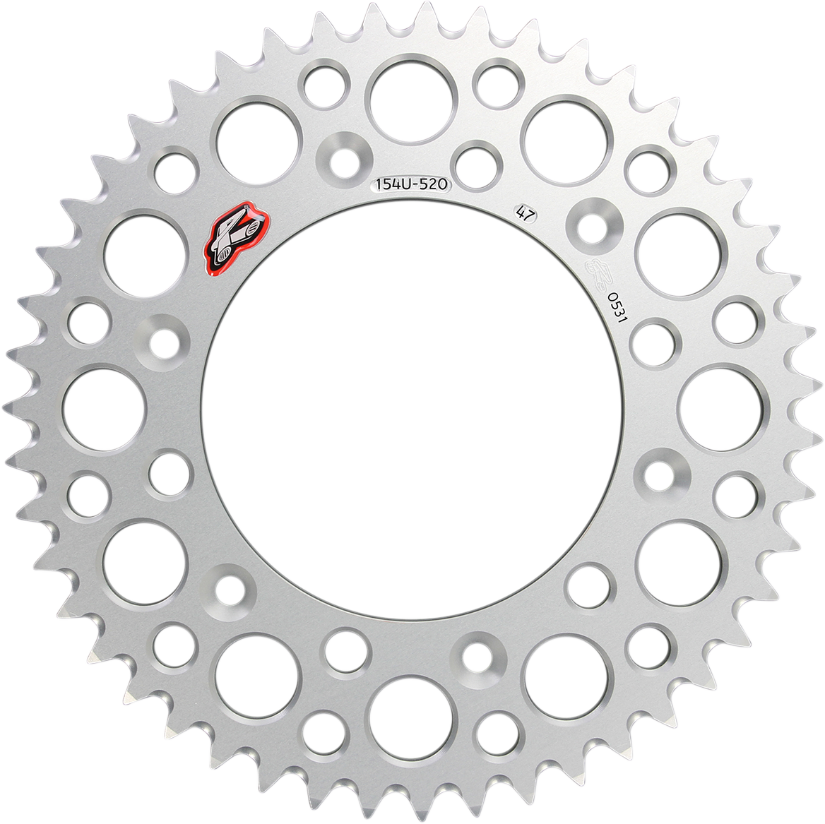 Renthal Rear Sprocket - Aluminum - 47 Tooth - Silver - Honda 47T