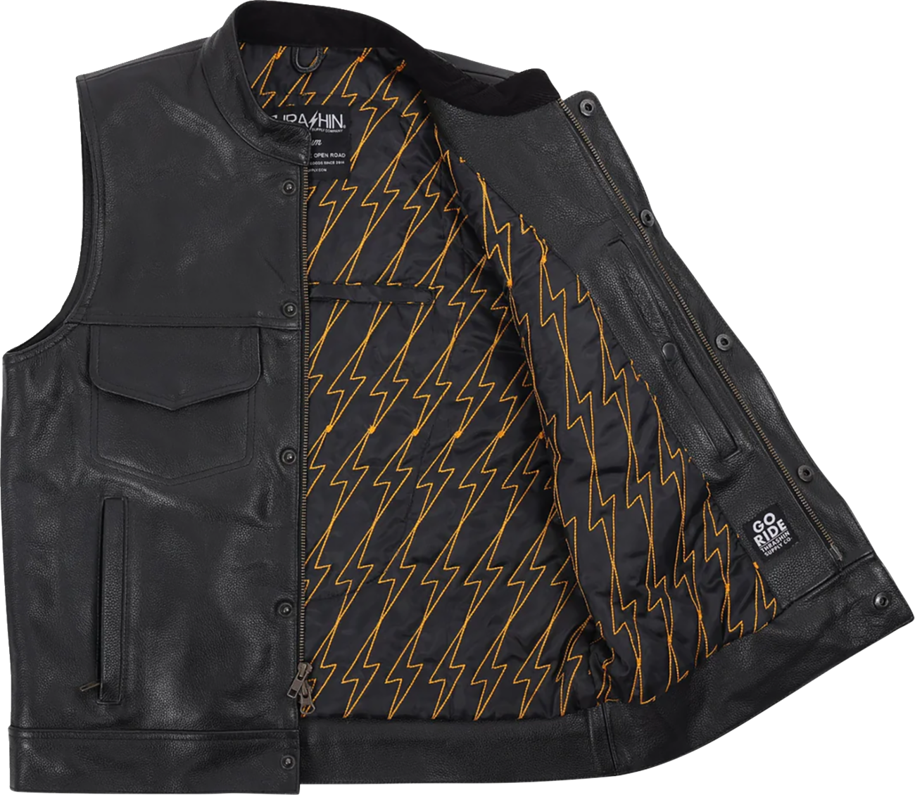 Thrashin supply co. Mulholland Leather Riding Vest