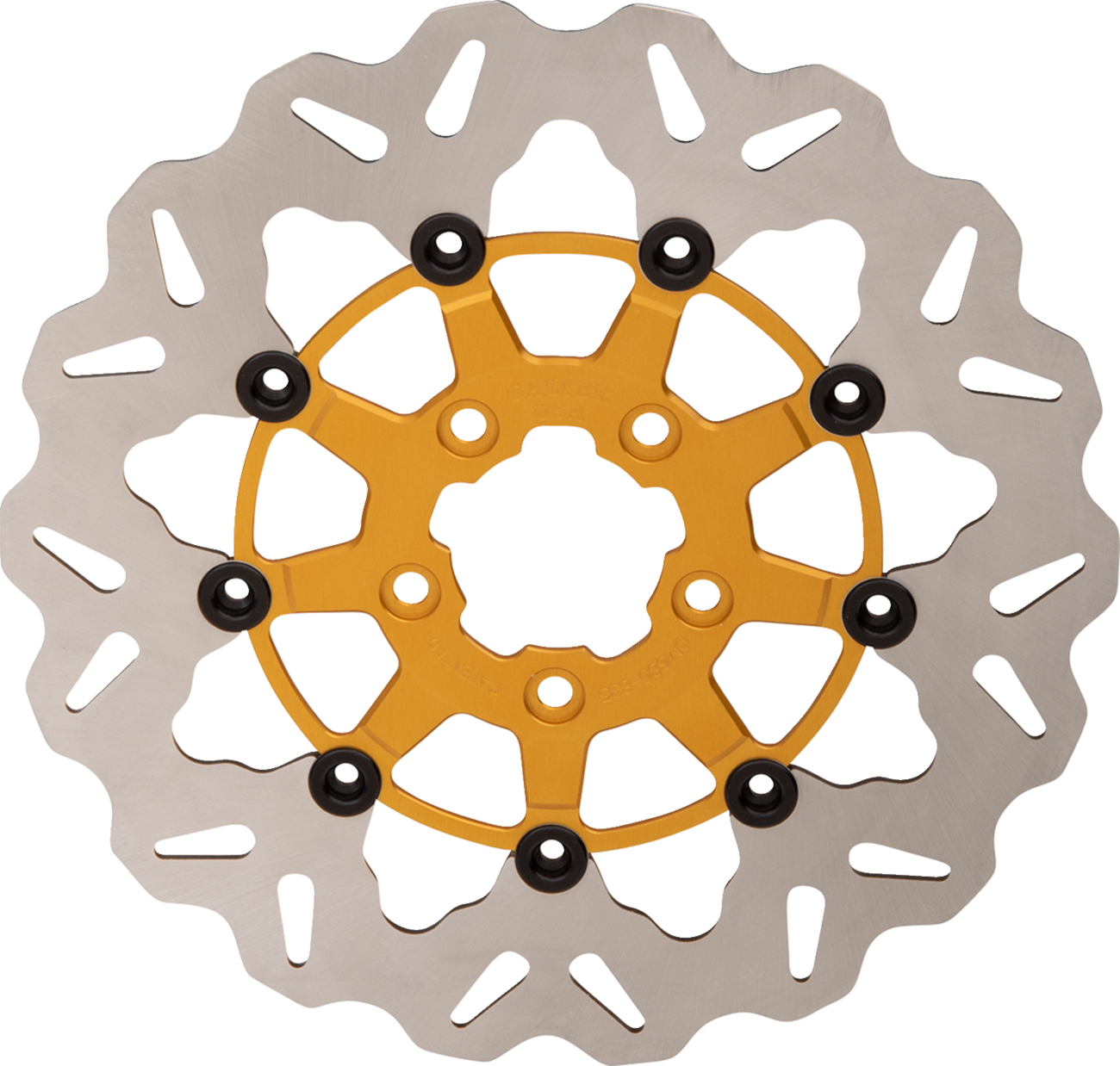 Gbrakes Front Wave® Rotor - Gold Center Harley Davidson
