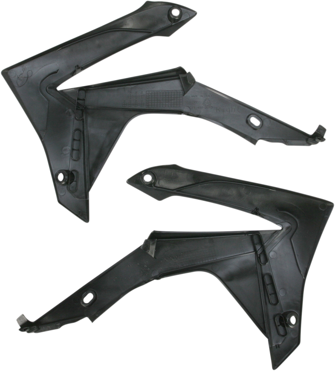 Acerbis Radiator Shrouds - Black 2013-2016 Honda CRF450R / 2014-2017 Honda CRF250R