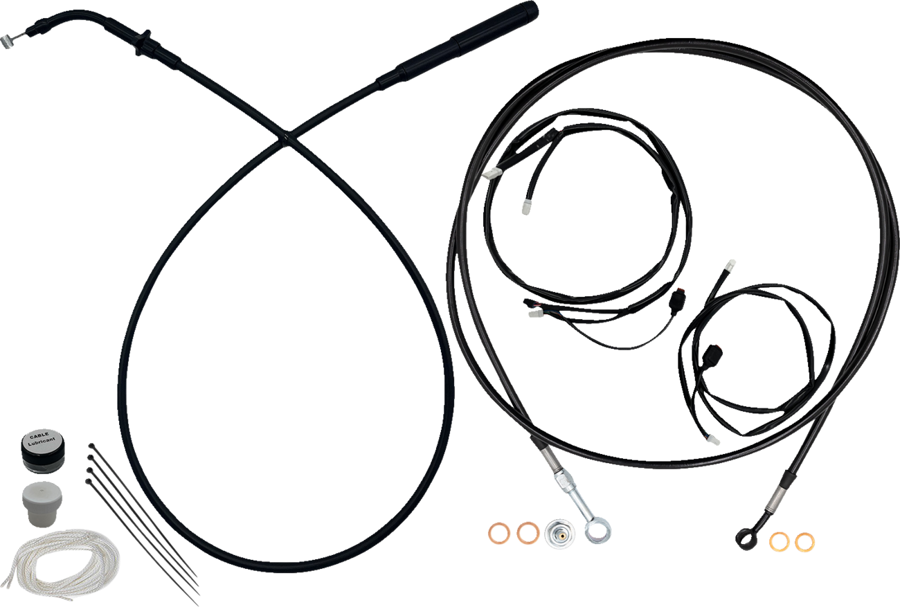 Fat baggers inc. EZ Install Kit - 16" Handlebars - Upper Clutch - Full Length - Black 2023-2025 Harley Davidson FLTRXSE CVO Road Glide