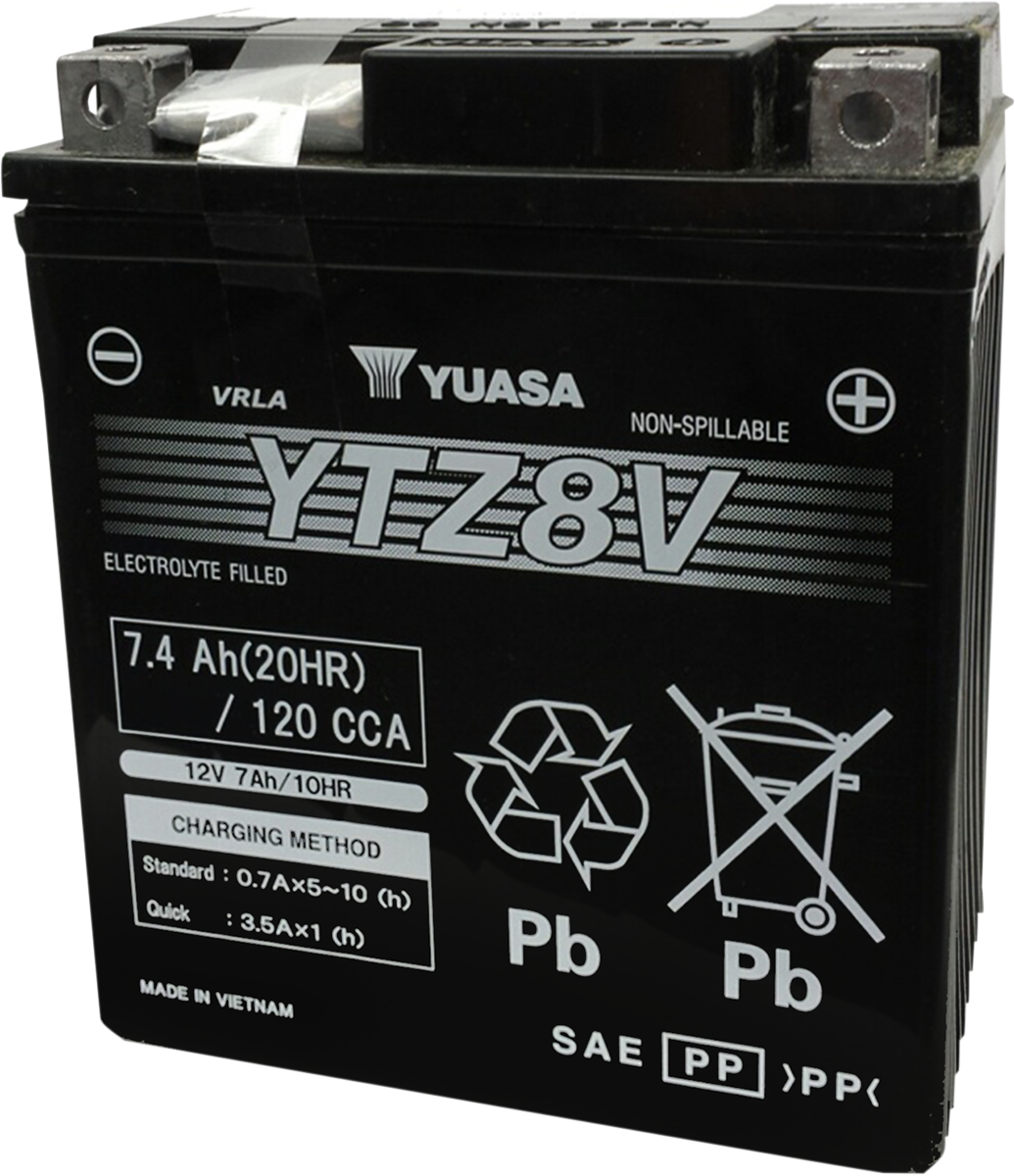 Yuasa AGM Battery - YTZ8V Kawasaki/Honda/Piaggio/Arctic Cat/Suzuki/Yamaha
