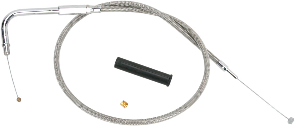 Drag Specialties Stainless Braided Throttle Cable