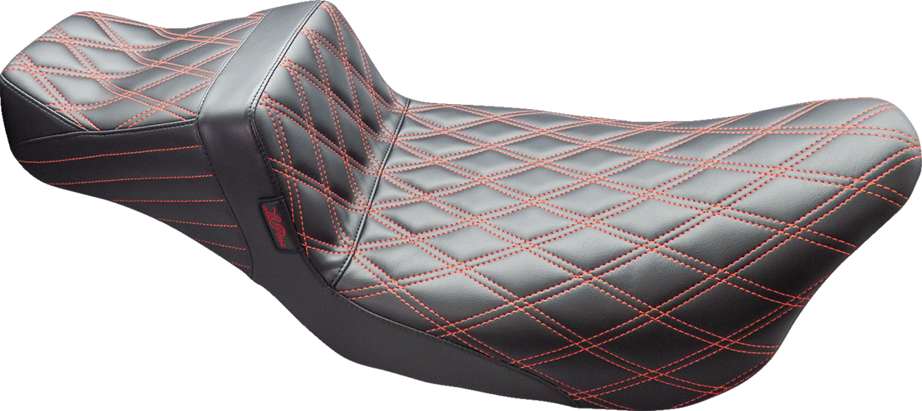 Le pera Tailwhip Daddy Long Legs Seat - Double Diamond w/ Red Thread - FL '08-'24 Harley Davidson