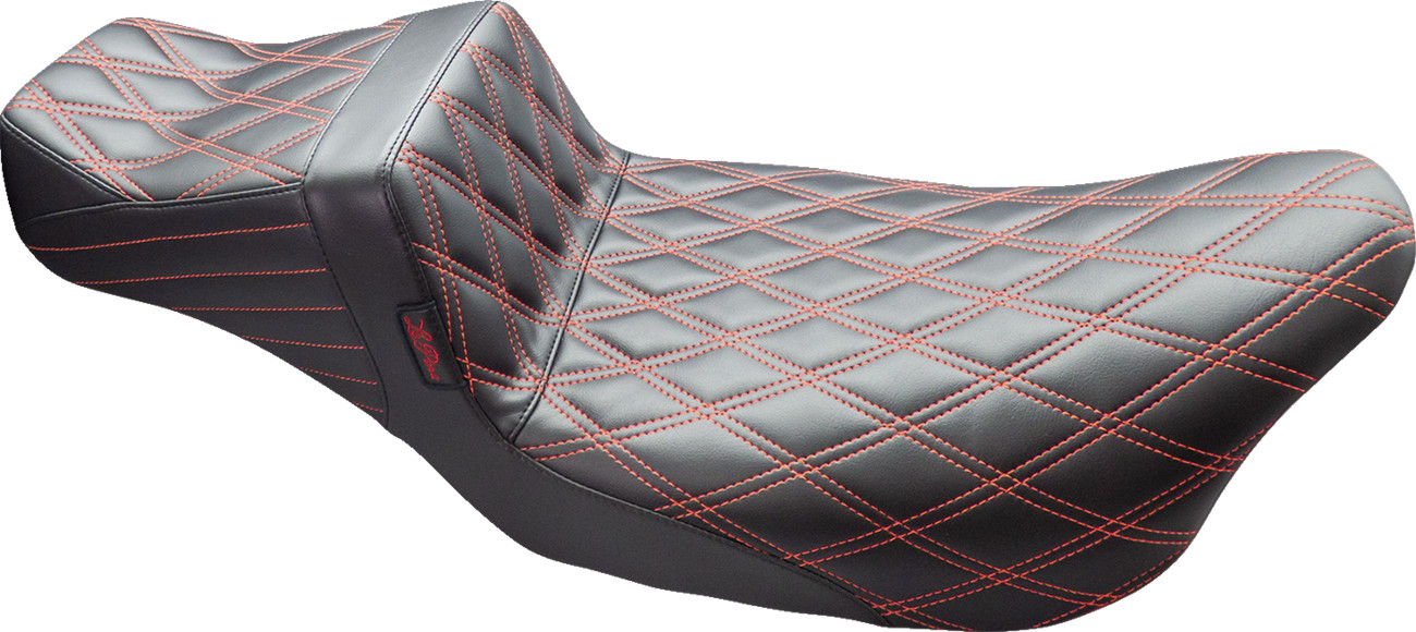 Le Pera TailWhip Double Diamond Stitch 2-Up Seat For Harley Touring 2008-2025