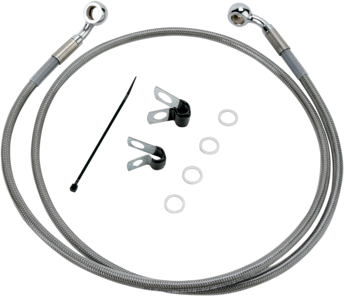 Drag Specialties Extended Length Stainless Steel Brake Line Kit