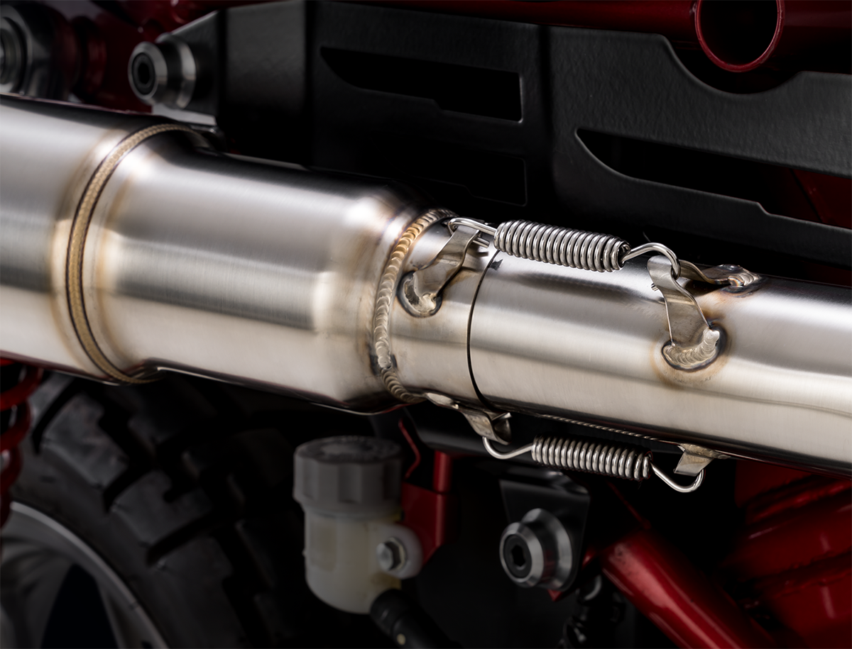 Vance & Hines Hi-Output Slip-On Brushed Honda Monkey Z125 2019-2025