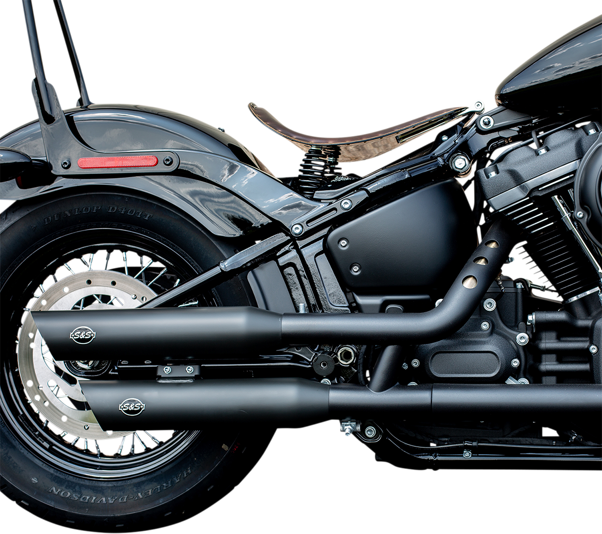 S&S Cycle Slash Down Slip-On Mufflers For Harley Softail 2018-2024