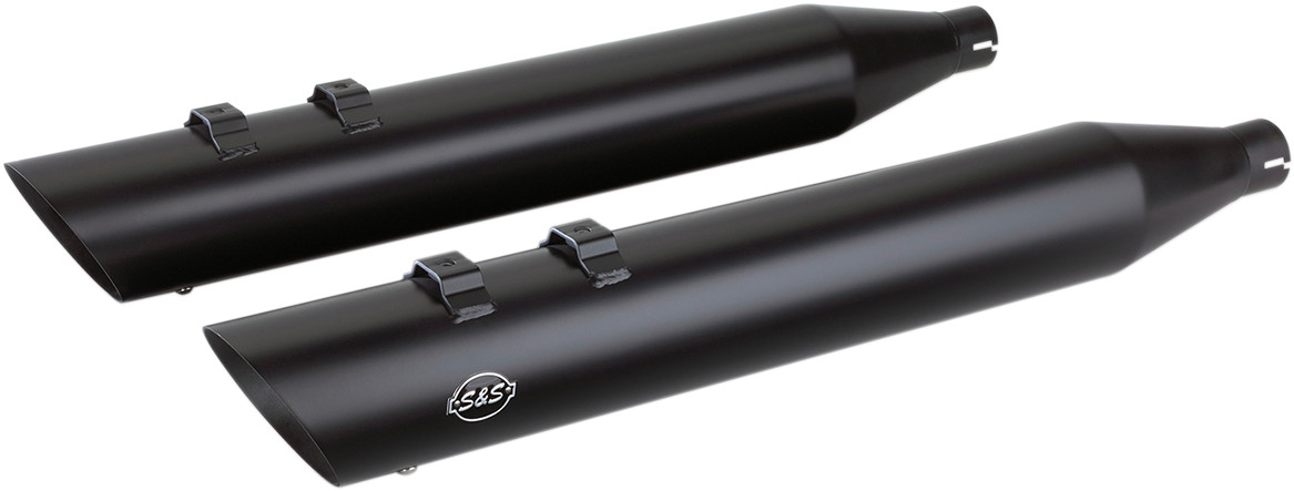 S&S Cycle 4" Slash Down Slip-On Mufflers For Harley Touring 1995-2016 / Trike 2009-2026