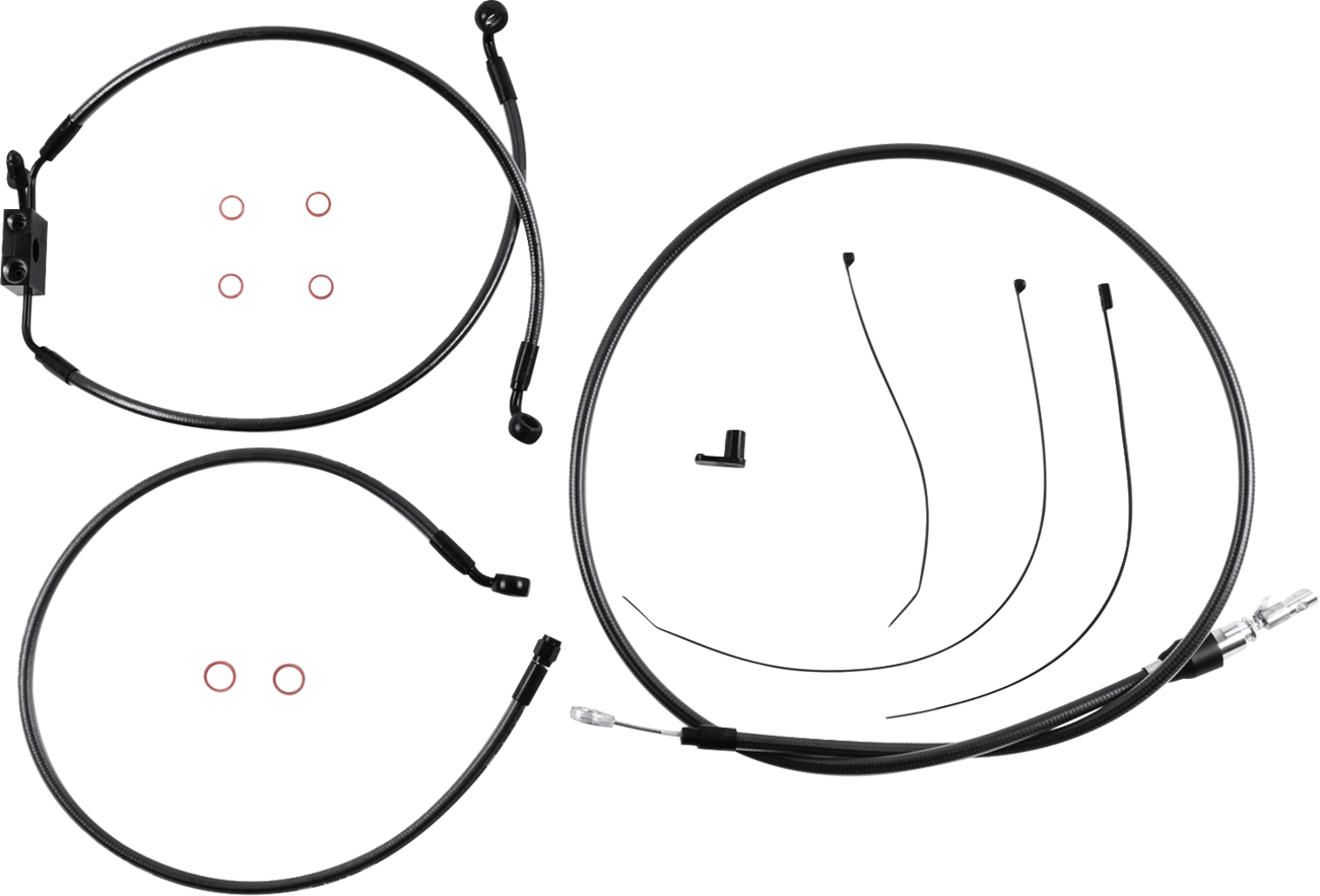 Magnum shielding Black Pearl™ Designer Handlebar Installation Kit - 6" - FXLR/FXFB/S Harley Davidson