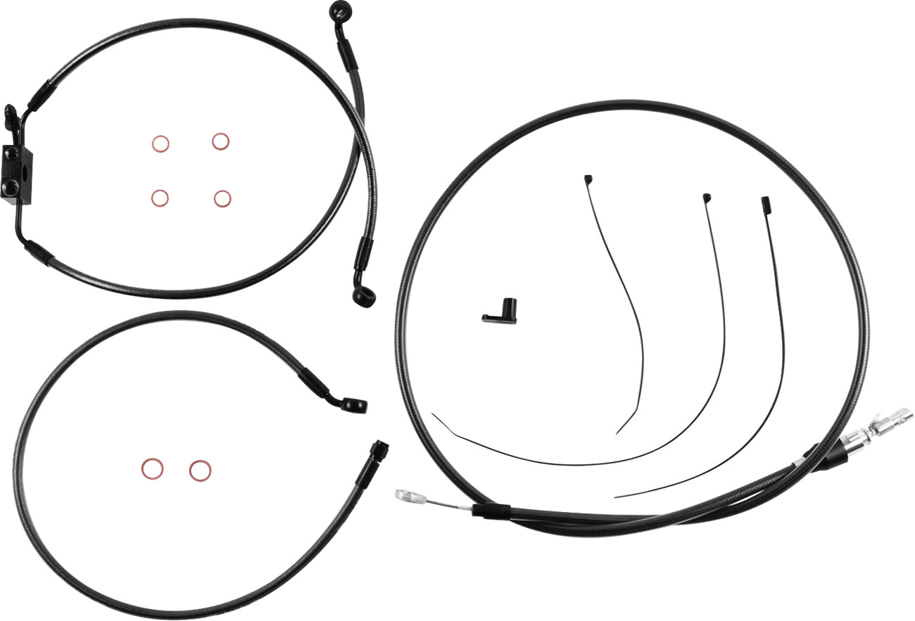 Magnum shielding Black Pearl™ Designer Handlebar Installation Kit - 6" - FXLR/FXFB/S Harley Davidson