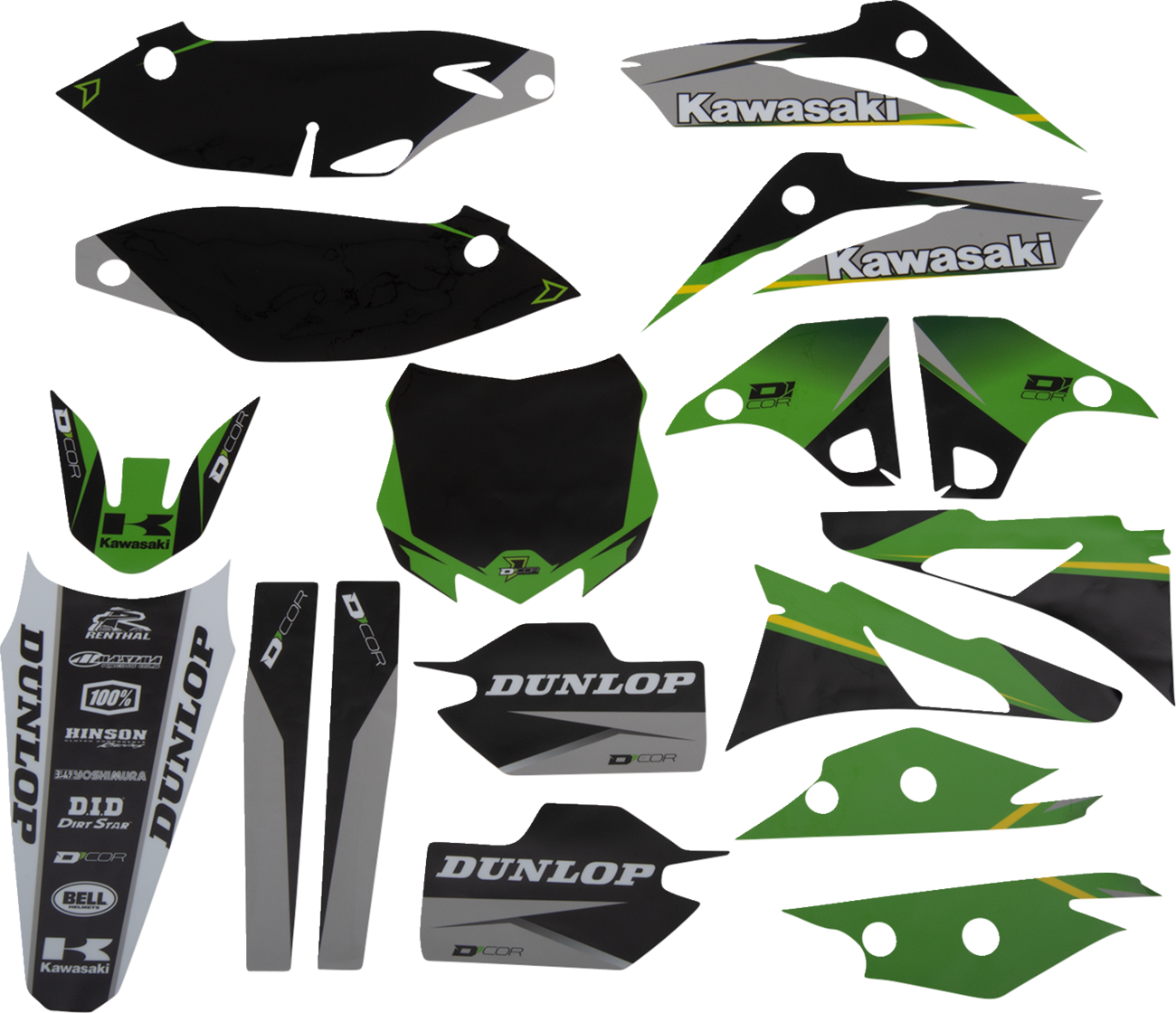 D'cor visuals Graphic Kit - Cor 9 Kawasaki - KX 250 F '13-'16