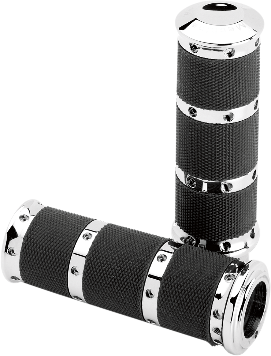 Performance Machine Chrome TBW 1" Motorcycle Grips 08-19 Harley Touring Softail