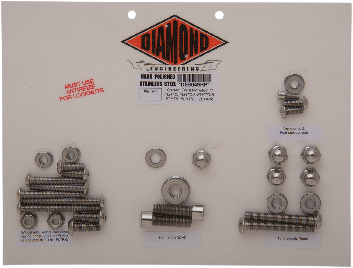 DIAMOND ENGINEERING Custom Transformation III Fastener Kits