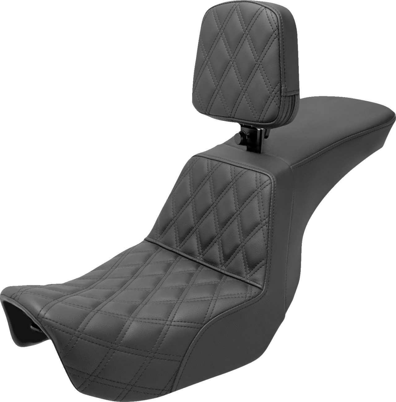 Saddlemen Tour Step-Up LS Lattice Stitch Seat For Harley Dyna 2006-2017