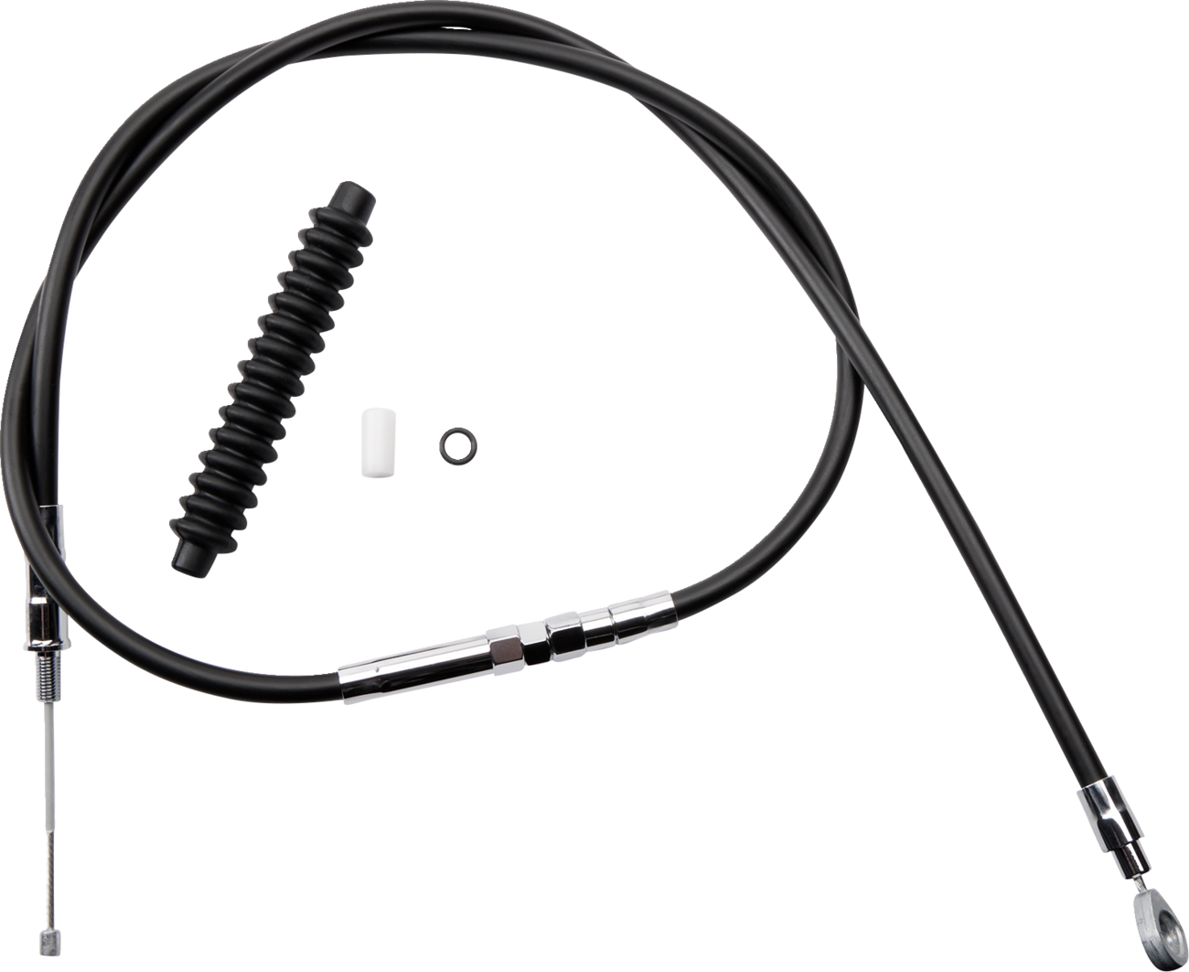 Drag specialties High-Efficiency Black Vinyl Clutch Cable - 54-3/4" Harley Davidson