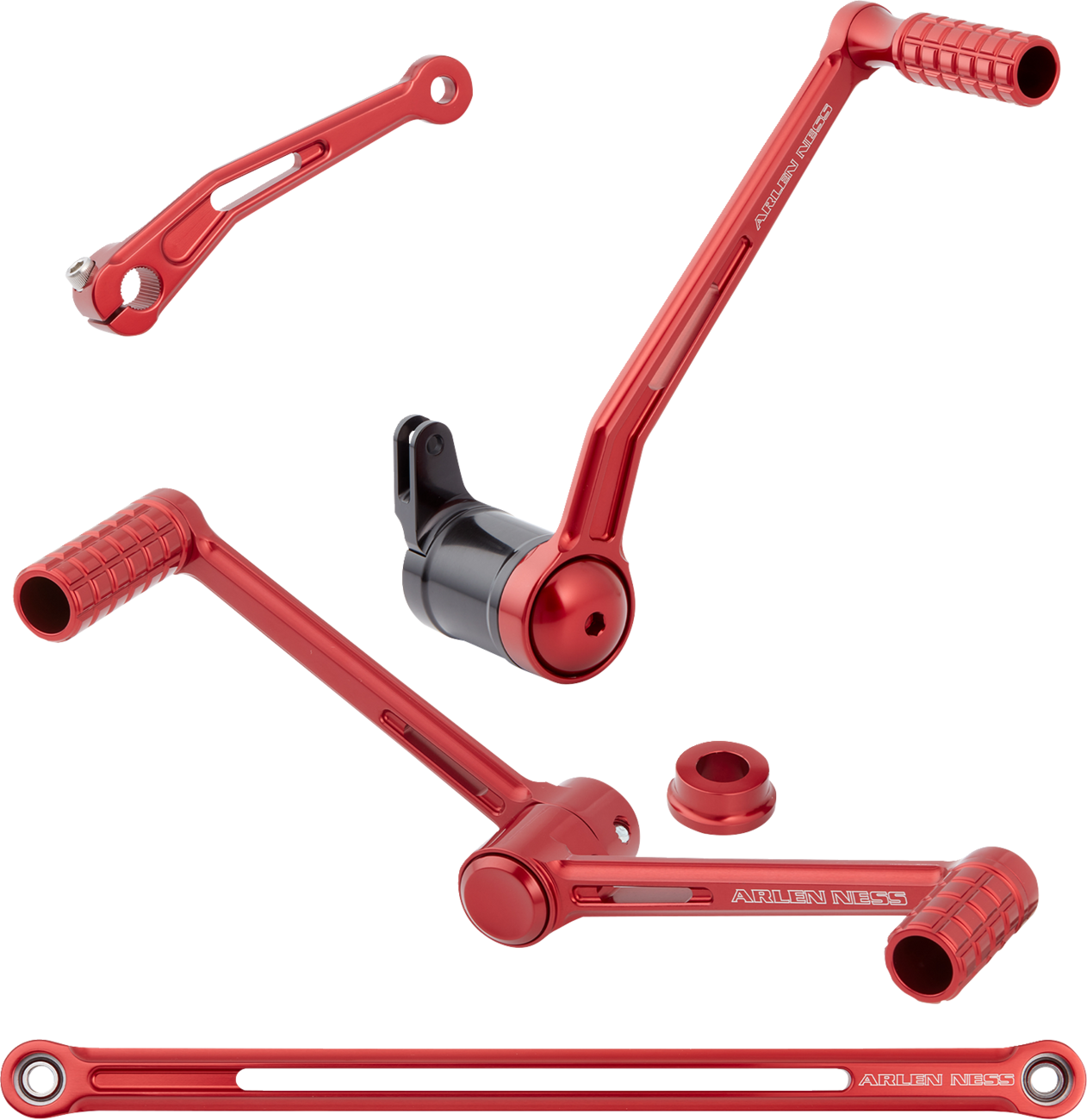 Arlen ness SpeedLiner Foot Control Kit w/ Heel/Toe Shifter - Red Harley Davidson