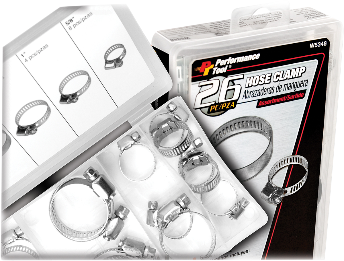 PERFORMANCE TOOL 26-Piece Hose Clamp Assortment