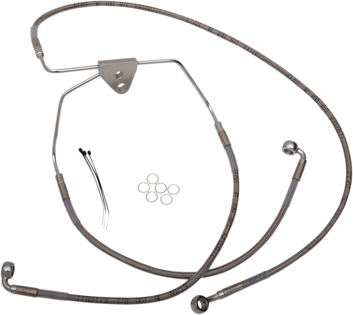 Drag specialties Brake Line - Front - +8" - Touring - Stainless Steel Harley Davidson