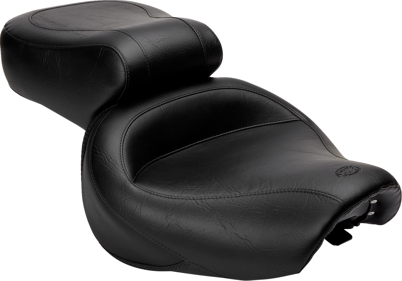 Mustang Seat - Vintage - Wide - Touring - Without Driver Backrest - One-Piece - Smooth - Black - VT1100 2000-2008 Honda VT1100C2 Shadow Sabre / 1997-2008 Honda VT1100C Shadow Spirit / 1987-1996 Honda VT1100C Shadow