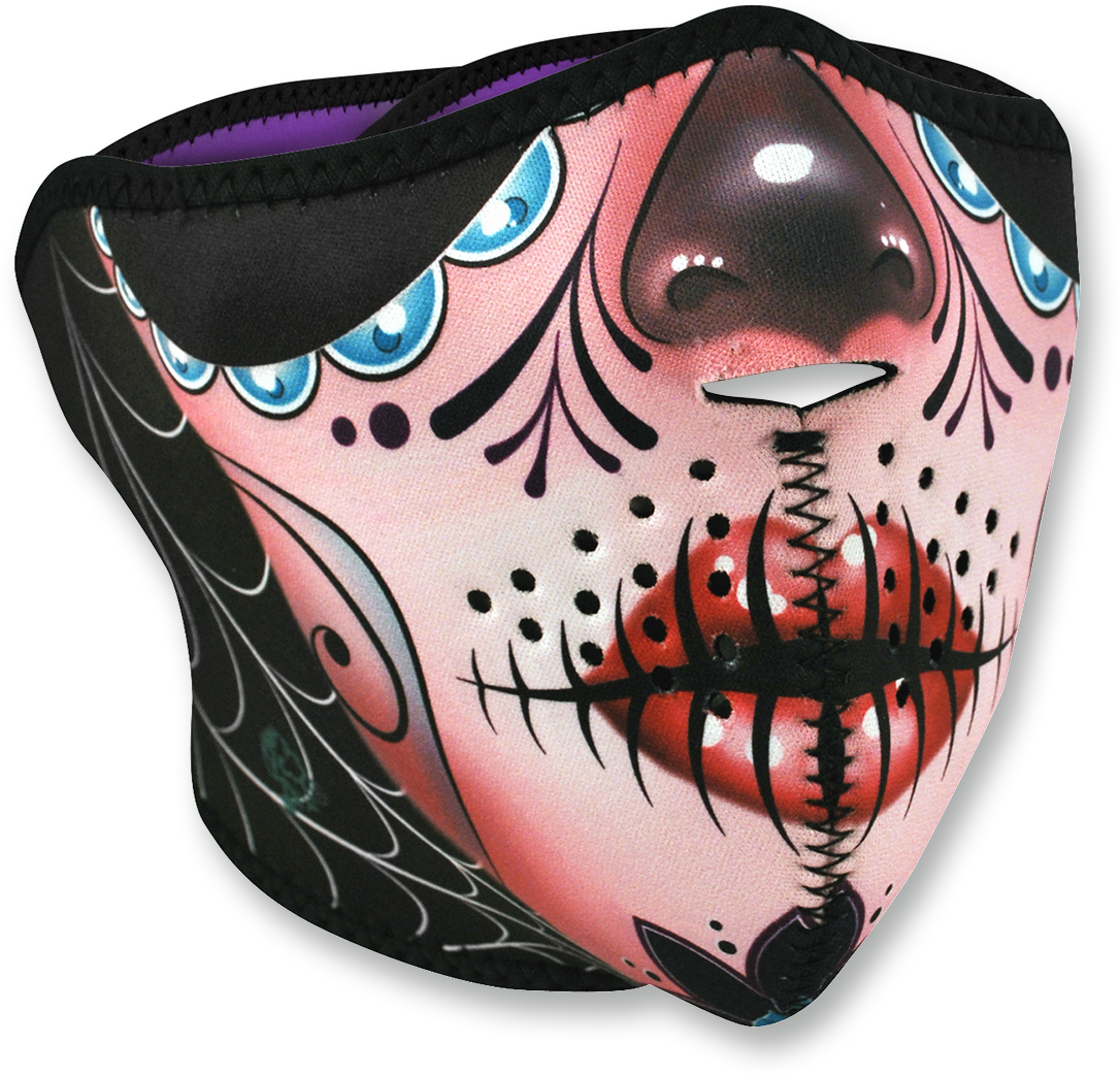 ZANheadgear Skull Neoprene Half Mask