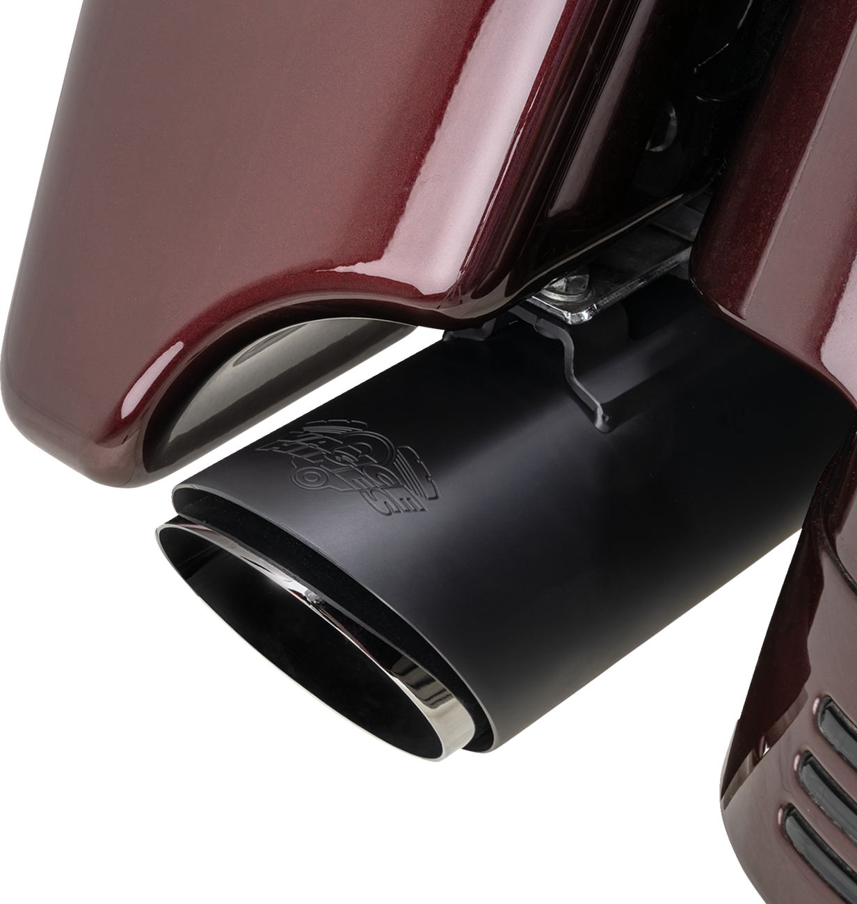 Vance & hines Twin Slash Slip-On Muffler - Black Harley Davidson