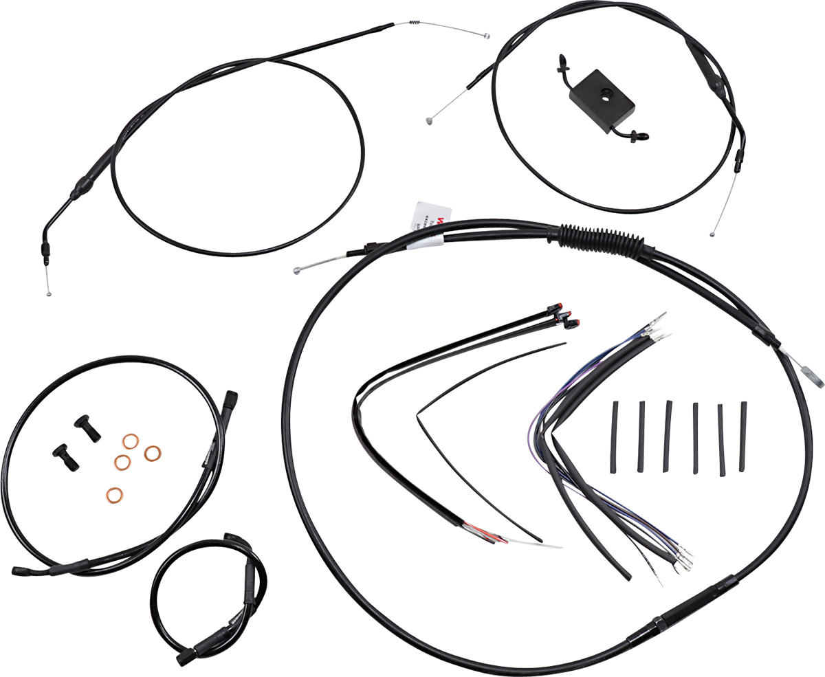 Burly Handlebar Cable Installation Kit For Harley w/ ABS