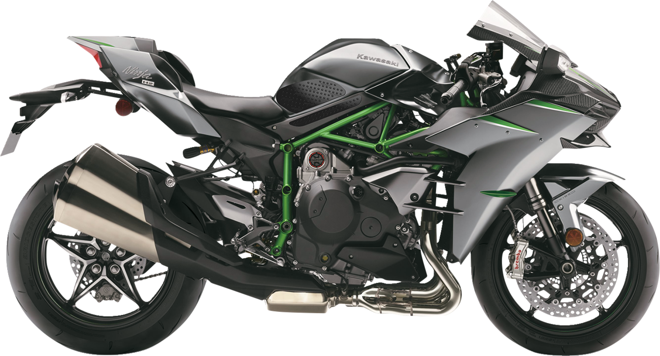 Stompgrip Traction Pad Tank Grips - Volcano - Black - Ninja H2 2015-2025 Kawasaki ZX1000 Ninja H2 / 2017-2025 Kawasaki ZX1000 Ninja H2 Carbon / 2015-2025 Kawasaki ZX1000 Ninja H2R