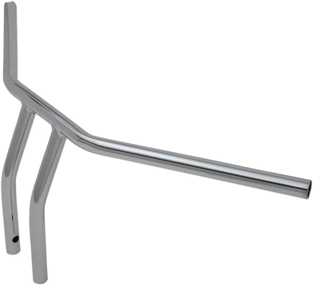 Drag specialties 1" T-Bar - Dimpled - Curved - 10" - Chrome