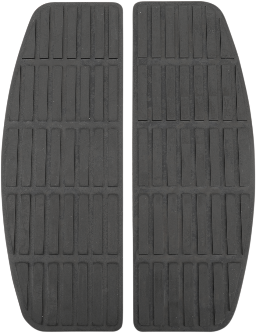 Drag Specialties Black Rubber Driver Floorboard Inserts fits Harley Davidson