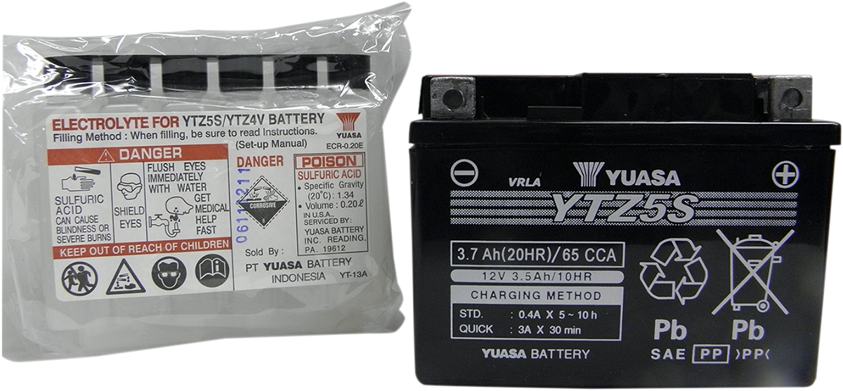 Yuasa AGM Battery - YTZ5S-BS KTM/Yamaha/Can-Am/Honda/Kawasaki