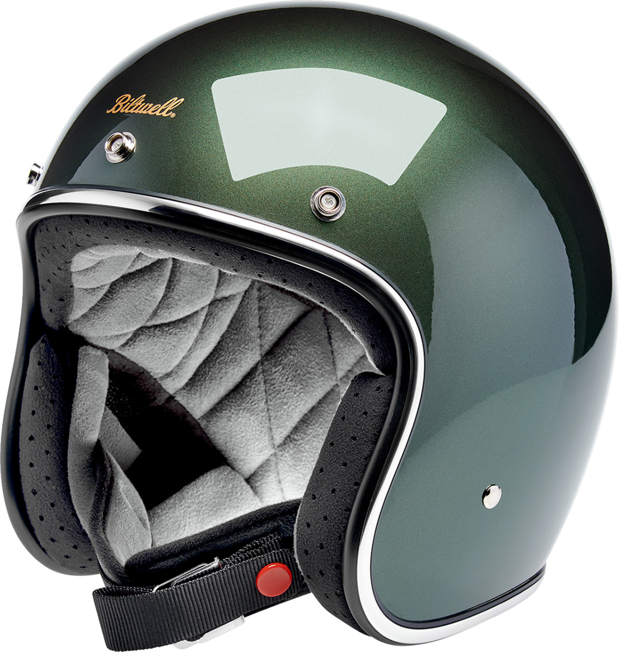 BILTWELL Bonanza Helmet — Metallic/Sierra Green