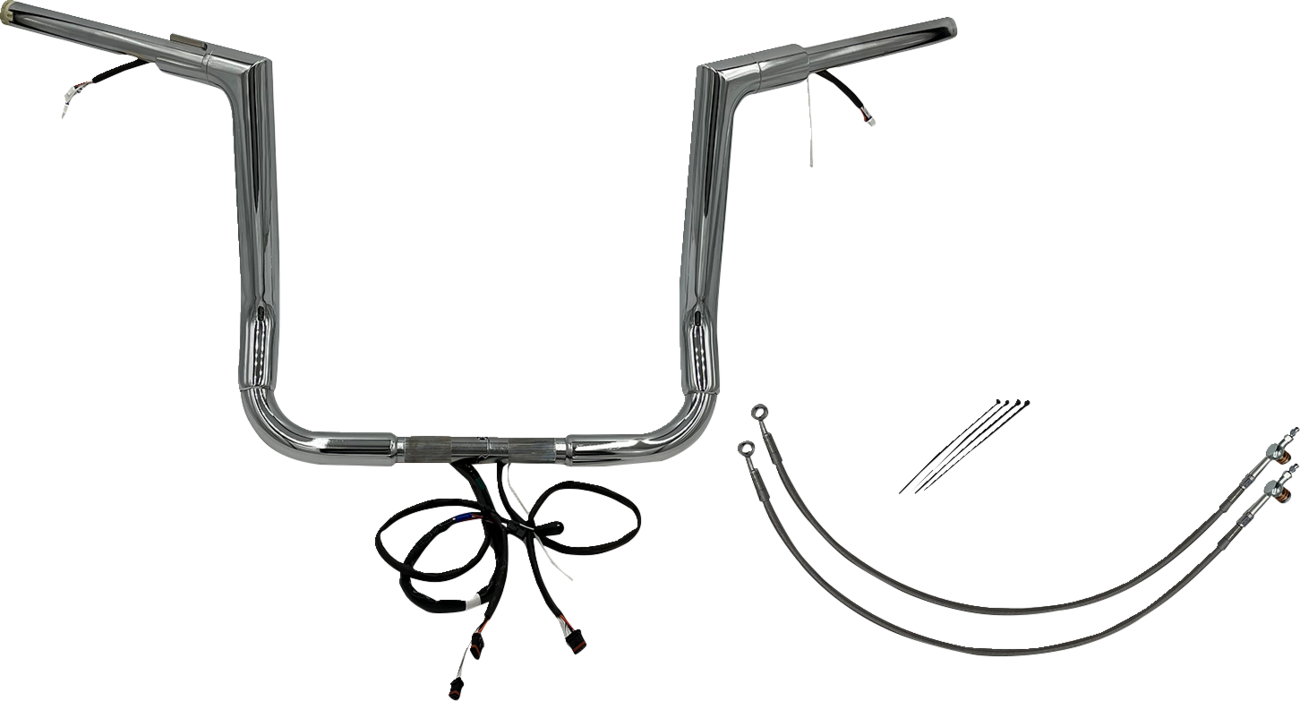 Fat Baggers Inc. 1 1/2" Wired Flat Top Handlebar Kit For Harley Touring 2016-2020