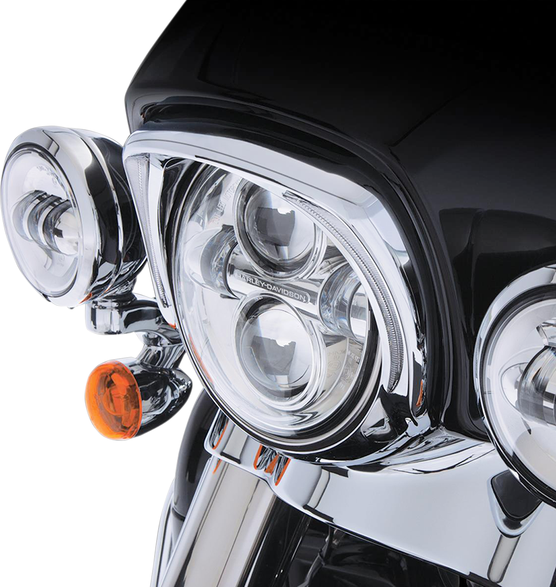 Ciro LED Fang Headlight Bezel For Harley Touring 2014-2025