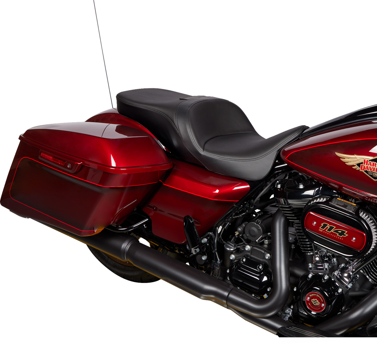 Drag specialties seats Freedom Seat - Solar Leather - Black - Smooth - FLH '09-'23 Harley Davidson