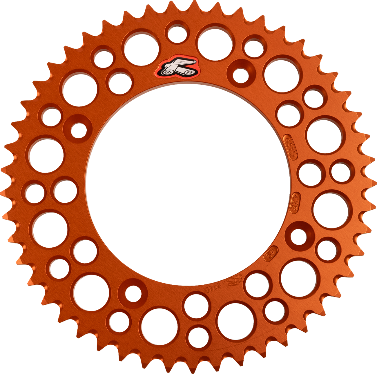 Renthal Rear Sprocket - Aluminum - 49 Tooth - Orange - Gas Gas/Husqvarna/KTM 49T