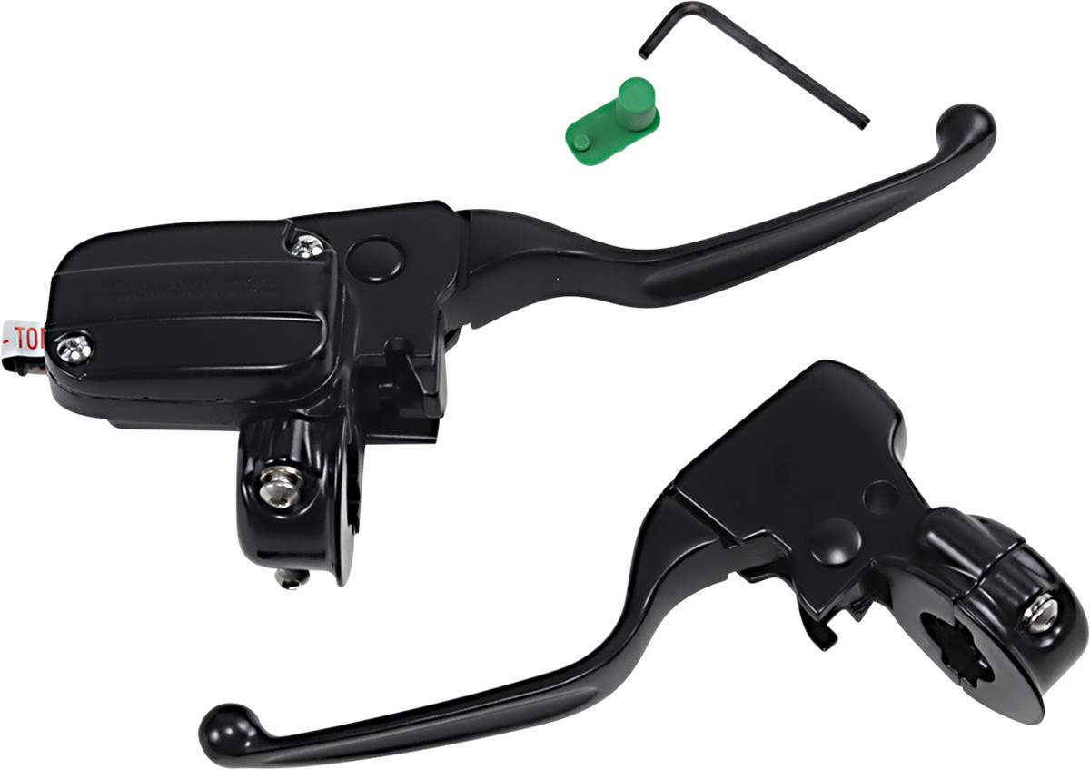 Drag specialties Handlebar Control Kit - 15 mm Master Cylinder - '08 - '13 FLT - Black Harley Davidson