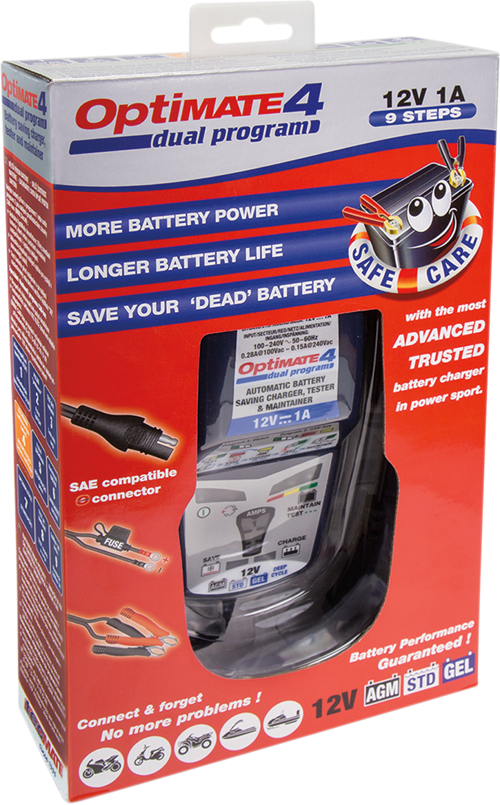 Tecmate Optimate 4 Dual Battery Charger Maintainer 
