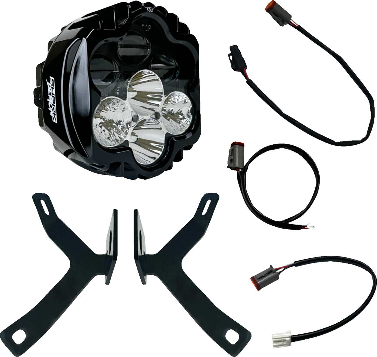 Custom Dynamics Shark Demon LED Headlight For Memphis Shades Road Warrior Fairing