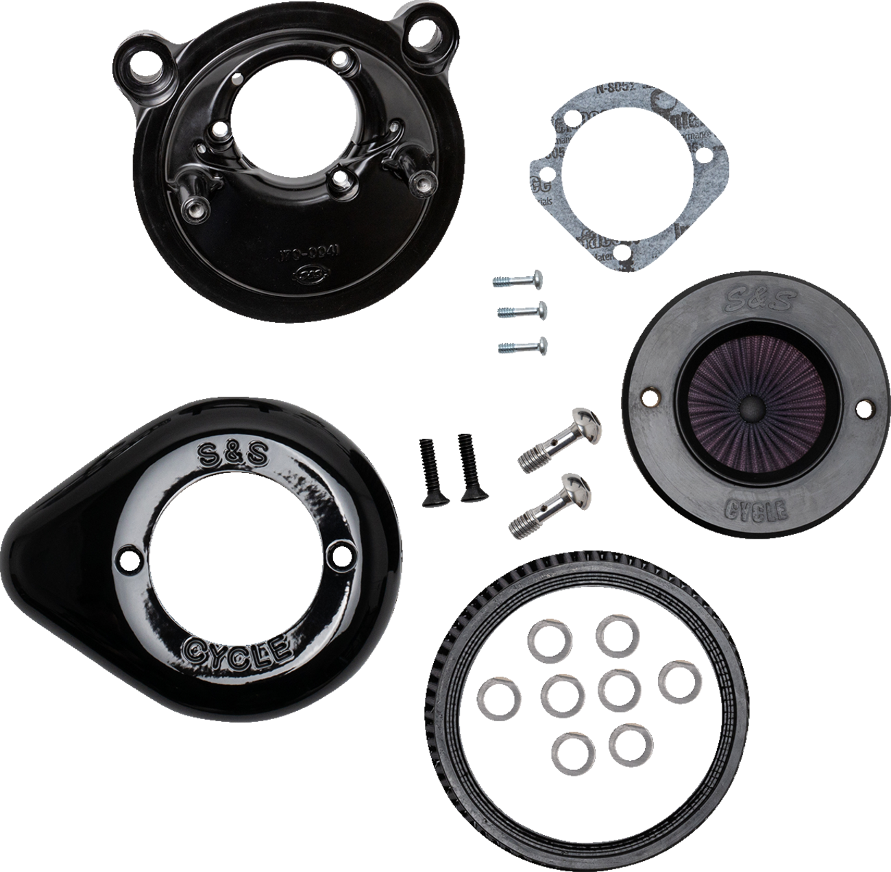 S&S Cycle Brushed Ring Air Stinger Air Cleaner Kit For Harley
