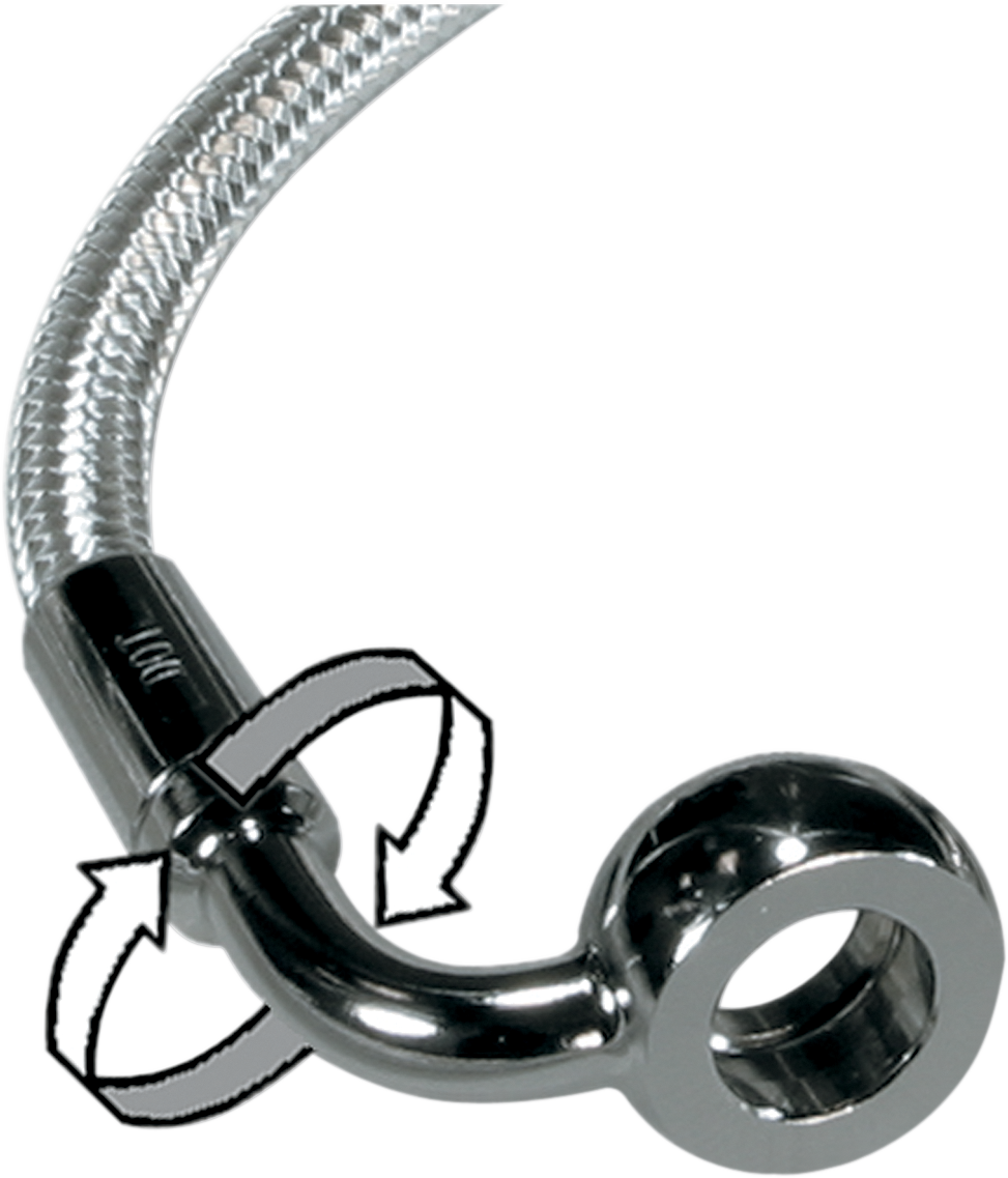 E-Z Align Braided Single Disc Front Brake Line