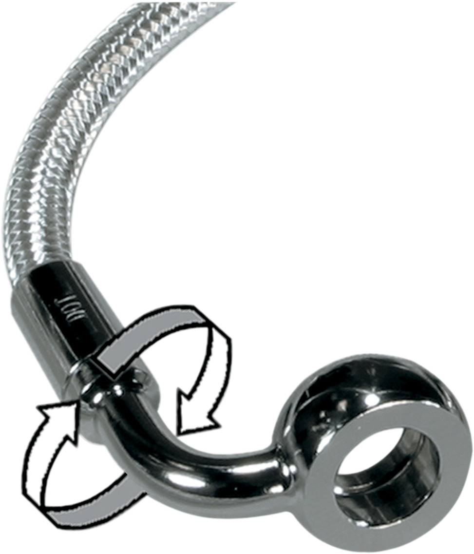 E-Z Align Braided Single Disc Front Brake Line