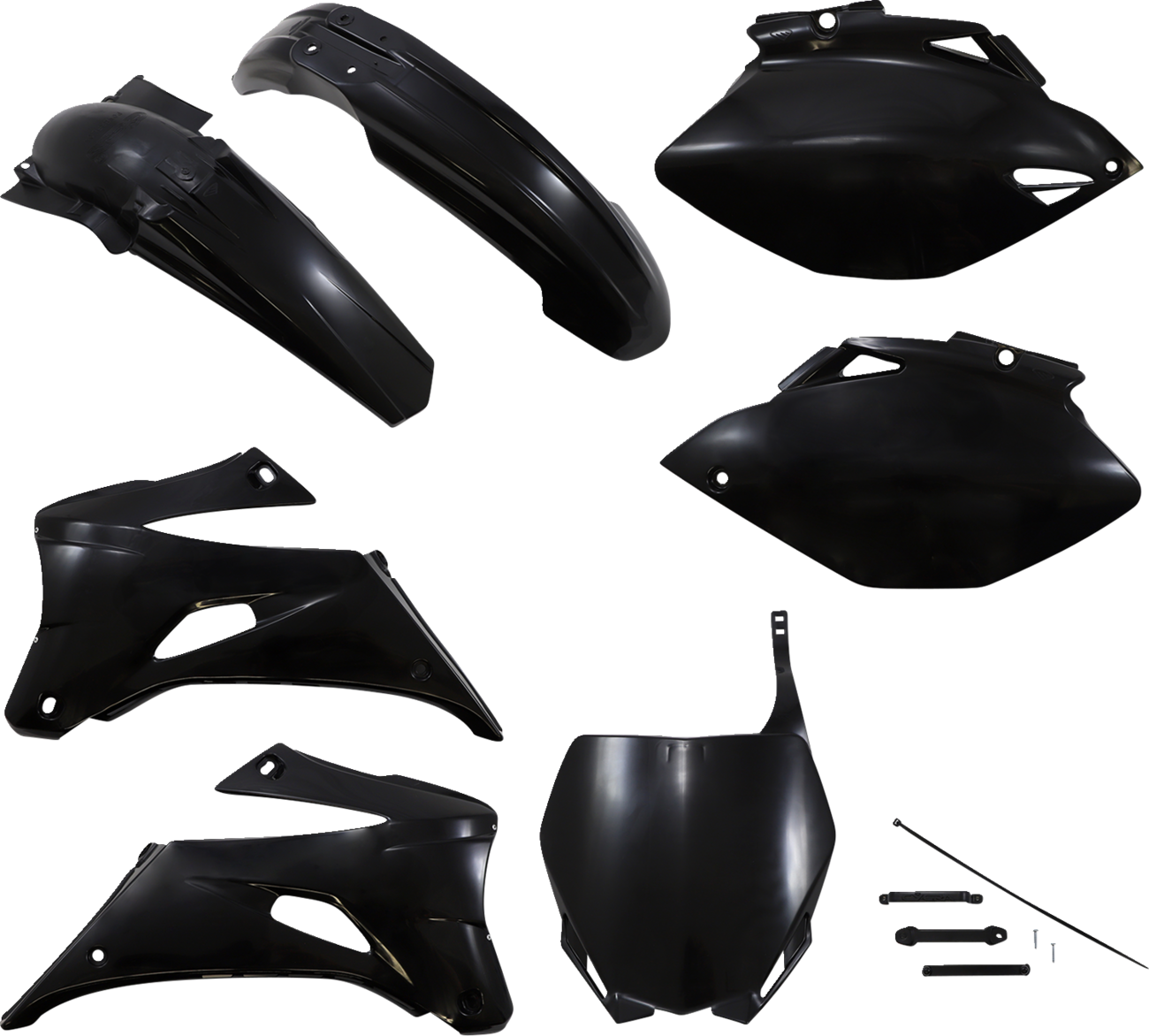 Cycra Body Kit - Powerflow - Black - YZ 250/450 F 2006-2009 Yamaha YZ250F / 2006-2009 Yamaha YZ450F
